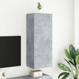 Berkfield Home TV Wall Cabinet Concrete Grey 40.5x30x102 cm Engineered Wood - thumbnail 3