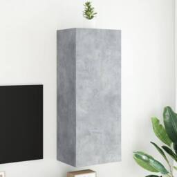 Berkfield Home TV Wall Cabinet Concrete Grey 40.5x30x102 cm Engineered Wood - thumbnail 2
