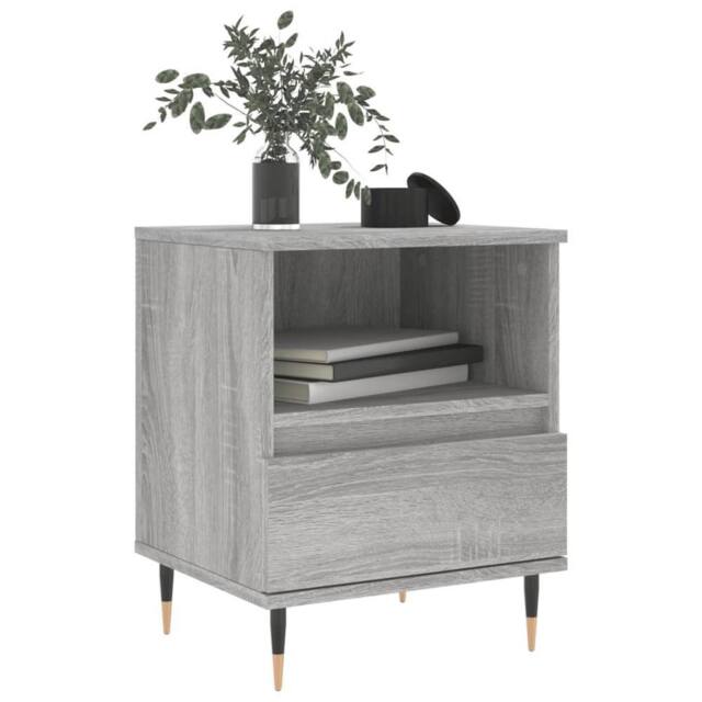 Berkfield Home Modern Bedside Cabinets 2 pcs Grey Sonoma 40x35x50 cm Engineered Wood - Size: 40 x 35 x 50 cm - image 1