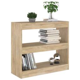 Berkfield Home Book Cabinet/Room Divider Sonoma Oak 80x30x72 cm in Brown - Size: 80 x 30 x 72 cm - thumbnail 5