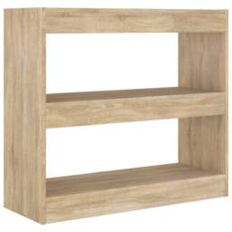 Berkfield Home Book Cabinet/Room Divider Sonoma Oak 80x30x72 cm in Brown - Size: 80 x 30 x 72 cm - thumbnail 1