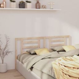 Berkfield Home Bed Headboard 166x4x100 cm Solid Wood Pine in Brown - Size: 166 x 4 x 100 cm - thumbnail 1