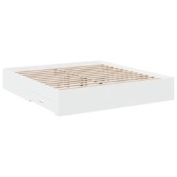 Berkfield Home Bed Frame with Drawers without Mattress White 200x200 cm - thumbnail 6