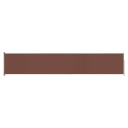 Berkfield Home Patio Retractable Side Awning 117x600 cm Brown - thumbnail 2
