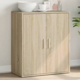 Berkfield Home Sideboard Sonoma Oak 60x31x70 cm Engineered Wood in Light Brown - Size: 60 x 31 x 70 cm - thumbnail 2