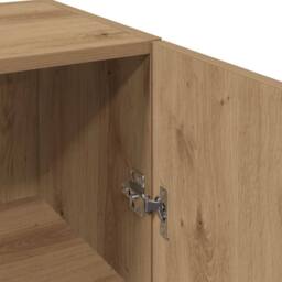 Berkfield Home Wall Mounted Cabinet Artisian Oak 34.5x34x90 cm Engineered Wood in Light Tan - thumbnail 9