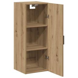Berkfield Home Wall Mounted Cabinet Artisian Oak 34.5x34x90 cm Engineered Wood in Light Tan - thumbnail 4