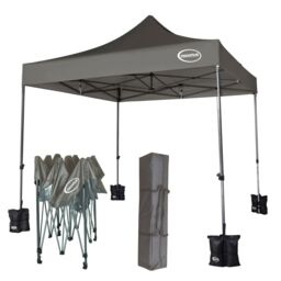 MCC Direct Maximus 3x3 Heavy Duty Pop up Gazebo NS in Grey - thumbnail 1