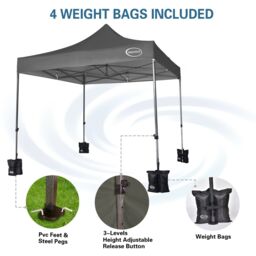 MCC Direct Maximus 3x3 Heavy Duty Pop up Gazebo NS in Grey - thumbnail 2