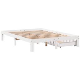 Berkfield Home Bed Frame with Drawers without Mattress White 120x200 cm - Size: Small Double - thumbnail 8
