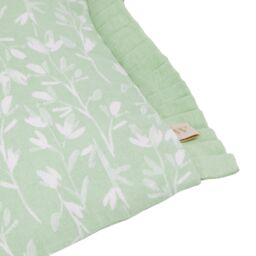 Wylder Belle 100% Cotton Botanical Pleat Fringe Cushion in Light Green - Size: 30 cm x 50 cm - thumbnail 5