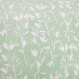 Wylder Belle 100% Cotton Botanical Pleat Fringe Cushion in Light Green - Size: 30 cm x 50 cm - thumbnail 4