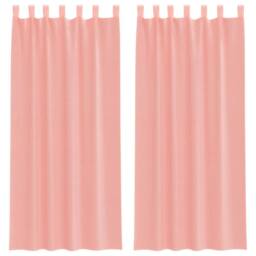 Berkfield Home Voile Curtains with Rod Pockets 2 pcs Pink - thumbnail 3