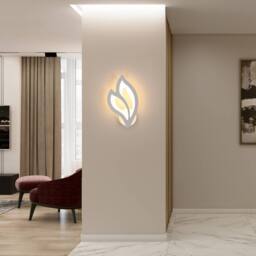 Goeco LED Interior Wall Light 13W Modern Flower Shaped Wall Lamp 3000K White - thumbnail 3