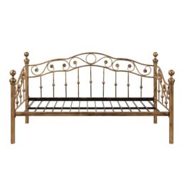 SlumberWorx Essendon Vintage Living Room Bedroom Antique Brass Metal Day Bed in Bronze - Size: Single - thumbnail 5