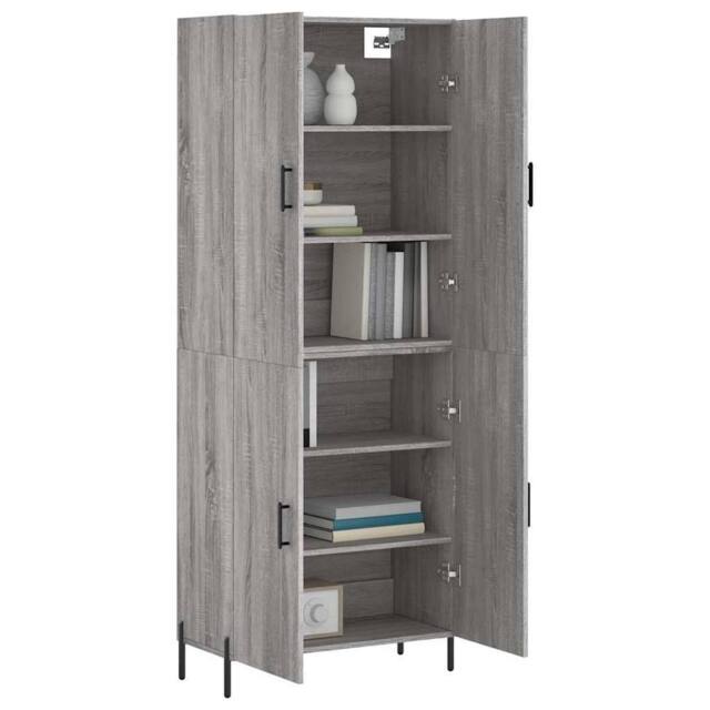 Berkfield Home Highboard Grey Sonoma 69.5x34x180 cm Engineered Wood - image 1