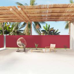 Berkfield Home Retractable Side Awning Red 160x1200 cm