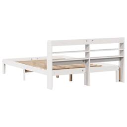 Berkfield Home Bed Frame with Headboard without Mattress White 140x190 cm - thumbnail 6
