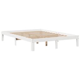 Berkfield Home Bed Frame with Headboard without Mattress White 140x190 cm - thumbnail 8