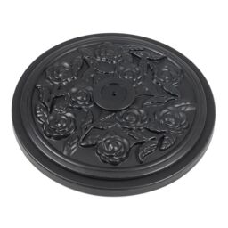 Garden Sanctuary Floral Pattern Cement Freestanding Parasol Base in Black - thumbnail 5