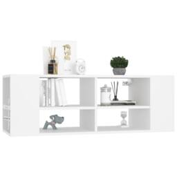 Berkfield Home Wall-Mounted TV Cabinet White 102x35x35 cm Engineered Wood - Size: 102 x 35 x 35 cm - thumbnail 1