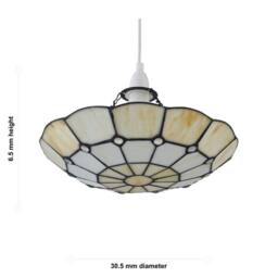 First Choice Lighting Brixham - Tiffany Coloured Glass Uplighter Easy Fit Pendant Shade - thumbnail 7