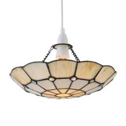 First Choice Lighting Brixham - Tiffany Coloured Glass Uplighter Easy Fit Pendant Shade - thumbnail 3