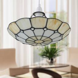 First Choice Lighting Brixham - Tiffany Coloured Glass Uplighter Easy Fit Pendant Shade - thumbnail 6