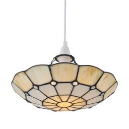 First Choice Lighting Brixham - Tiffany Coloured Glass Uplighter Easy Fit Pendant Shade - thumbnail 4