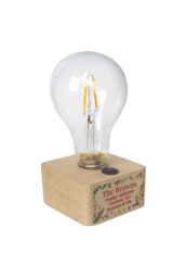 Personalised Memento Company Personalised Christmas Foliage Light Bulb in Light Brown - thumbnail 1