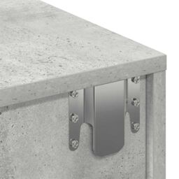 Berkfield Home Wall Shelf with Drawers Concrete Grey 80x33x17 cm Engineered Wood - Size: 80 x 33 x 17 cm - thumbnail 9