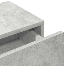 Berkfield Home Wall Shelf with Drawers Concrete Grey 80x33x17 cm Engineered Wood - Size: 80 x 33 x 17 cm - thumbnail 8