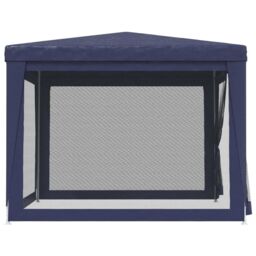 Berkfield Home Party Tent with 4 Mesh Sidewalls Blue 3x3 m HDPE - thumbnail 4