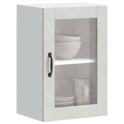 Berkfield Home Kitchen Wall Cabinet with Glass Door¬†Porto Concrete Grey - thumbnail 2