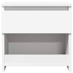 Berkfield Home Bedside Cabinet White 40x30x39 cm Engineered Wood - Size: 40 x 30 x 39 cm - thumbnail 5