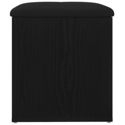 Berkfield Home Storage Bench Black Oak 40x40x45 cm Engineered Wood - Size: 40 x 40 x 45 cm - thumbnail 6