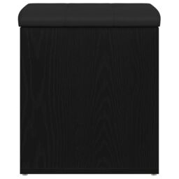 Berkfield Home Storage Bench Black Oak 40x40x45 cm Engineered Wood - Size: 40 x 40 x 45 cm - thumbnail 7