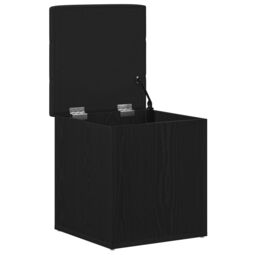 Berkfield Home Storage Bench Black Oak 40x40x45 cm Engineered Wood - Size: 40 x 40 x 45 cm - thumbnail 5