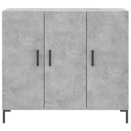 Berkfield Home Sideboard Concrete Grey 90x34x80 cm Engineered Wood - Size: 90 x 34 x 80 cm - thumbnail 6