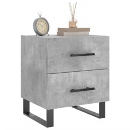 Berkfield Home Bedside Cabinet Concrete Grey 40x35x47.5 cm Engineered Wood - thumbnail 3