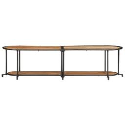 Berkfield Home TV Cabinet 160x42x40 cm Solid Wood Acacia in Brown - Size: 160 x 42 x 40 cm - thumbnail 4