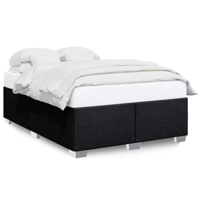 Berkfield Home Bed Frame without Mattress Black¬†Double Fabric in Black - Size: Double - image 1