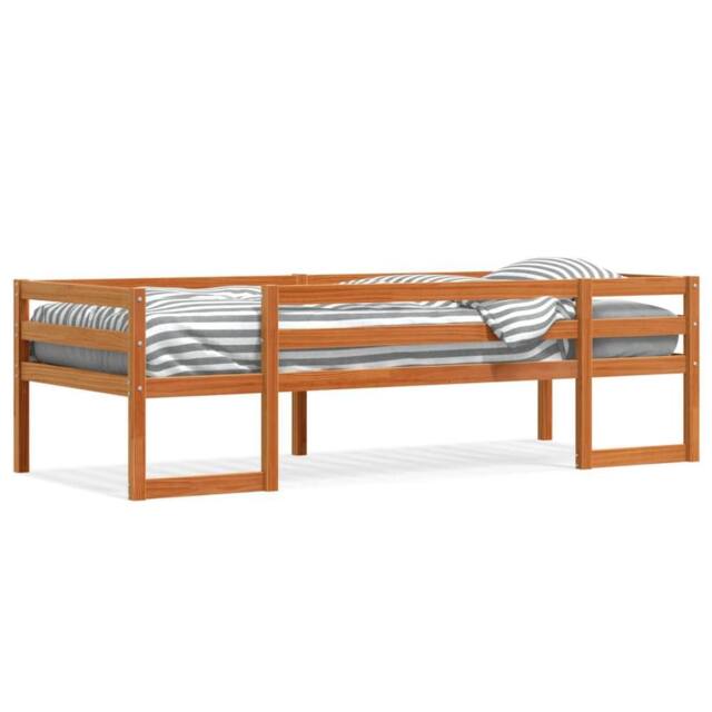 Berkfield Home Kids' Bed Frame without Mattress Wax Brown 90x190 cm Single - image 1