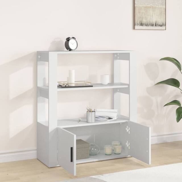 Berkfield Home Sideboard White 80x30x90 cm Engineered Wood - Size: 80 x 30 x 90 cm - image 1