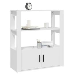 Berkfield Home Sideboard White 80x30x90 cm Engineered Wood - Size: 80 x 30 x 90 cm - thumbnail 4