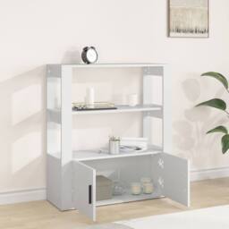 Berkfield Home Sideboard White 80x30x90 cm Engineered Wood - Size: 80 x 30 x 90 cm - thumbnail 1