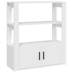 Berkfield Home Sideboard White 80x30x90 cm Engineered Wood - Size: 80 x 30 x 90 cm - thumbnail 3