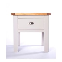 Cabinet Bits Argenta Light Grey 1 Drawer Side Table Satin Chrome Cup