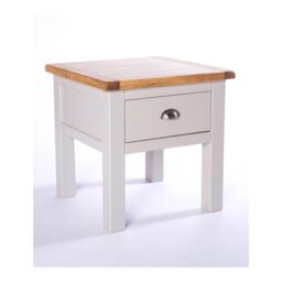 Cabinet Bits Argenta Light Grey 1 Drawer Side Table Satin Chrome Cup - thumbnail 2