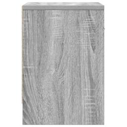 Berkfield Home Bedside Cabinet with Drawer Grey Sonoma 39x28x41 cm in Black - Size: 39 x 28 x 41 cm - thumbnail 7